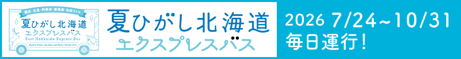 ひがし北海道 乗り放題パス 冬 バナー 日本語サイト サイズ(468×60)