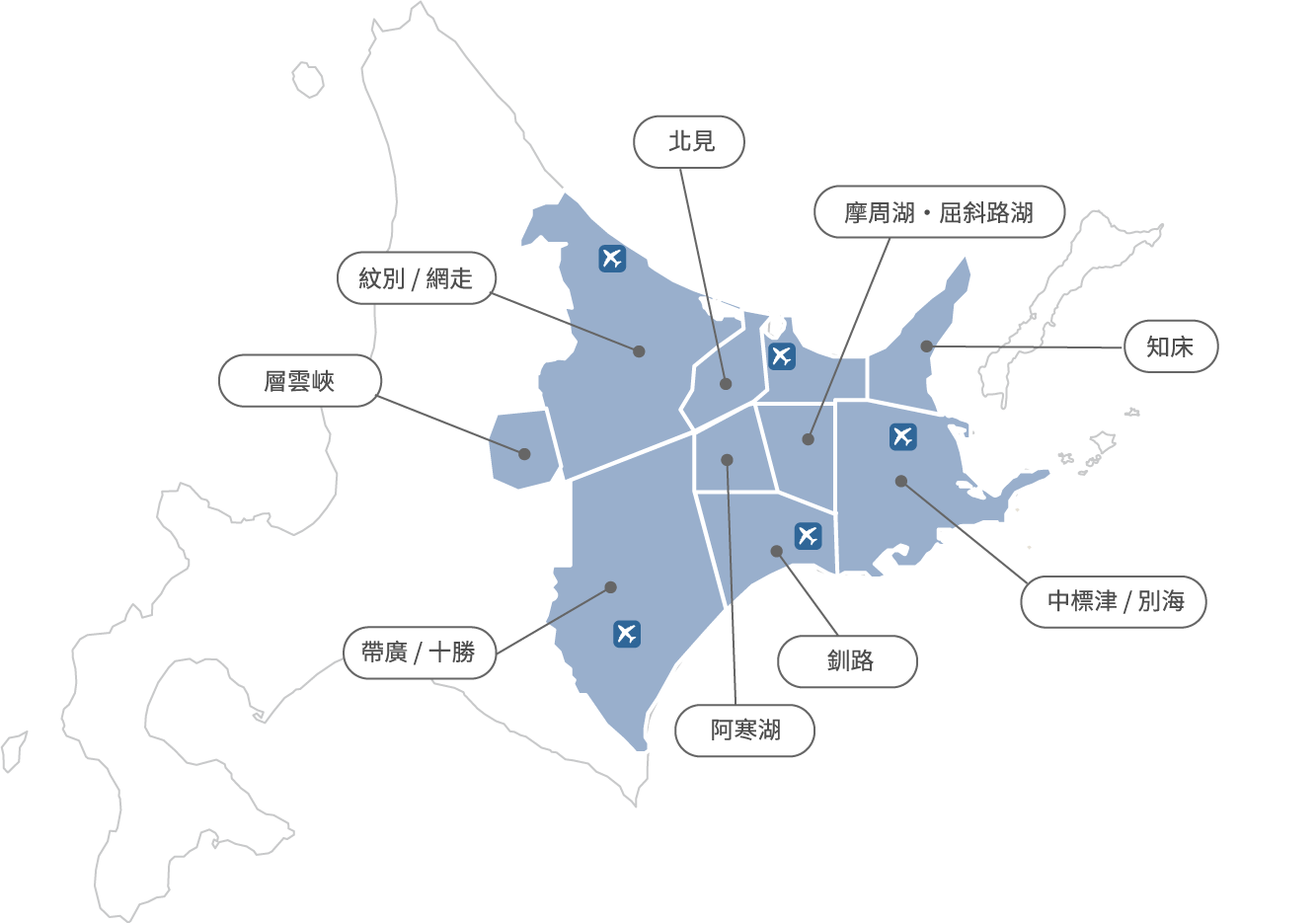 ひがし北海道MAP