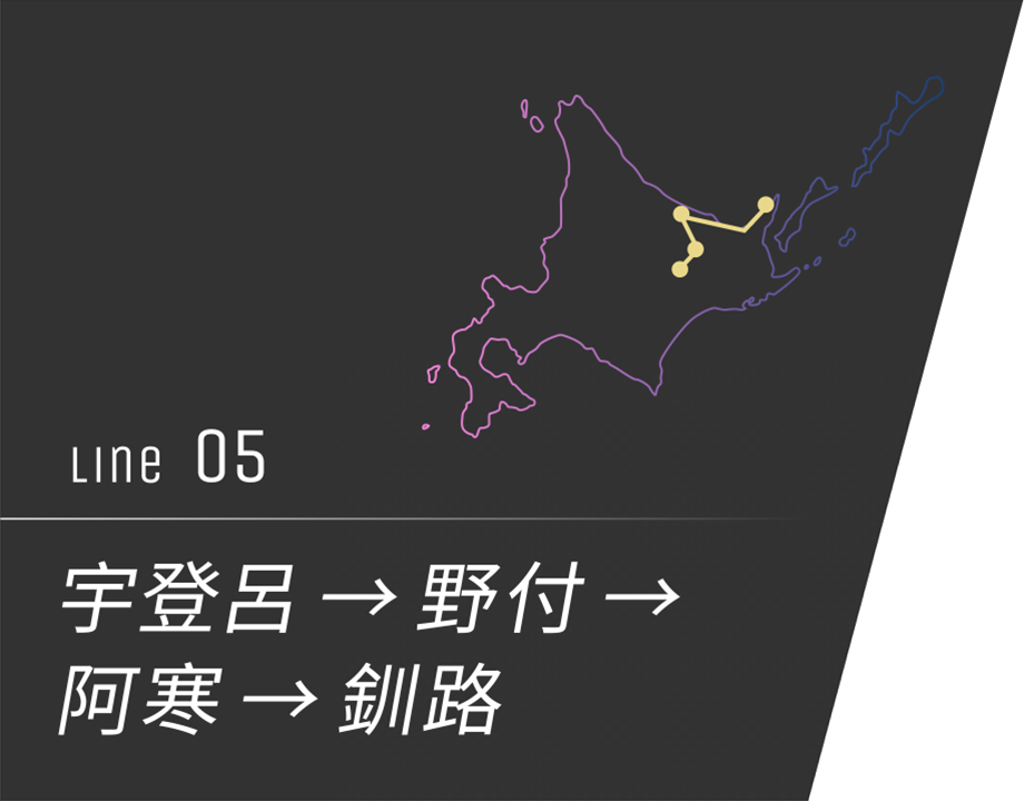 No.5 宇登呂 → 野付 → 阿寒 → 釧路