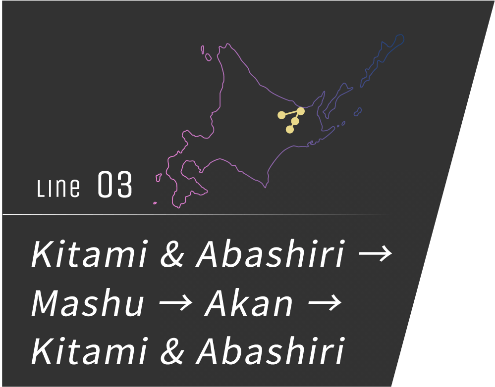 No. 3 Kitami & Abashiri → Mashu → Akan → Kitami & Abashiri