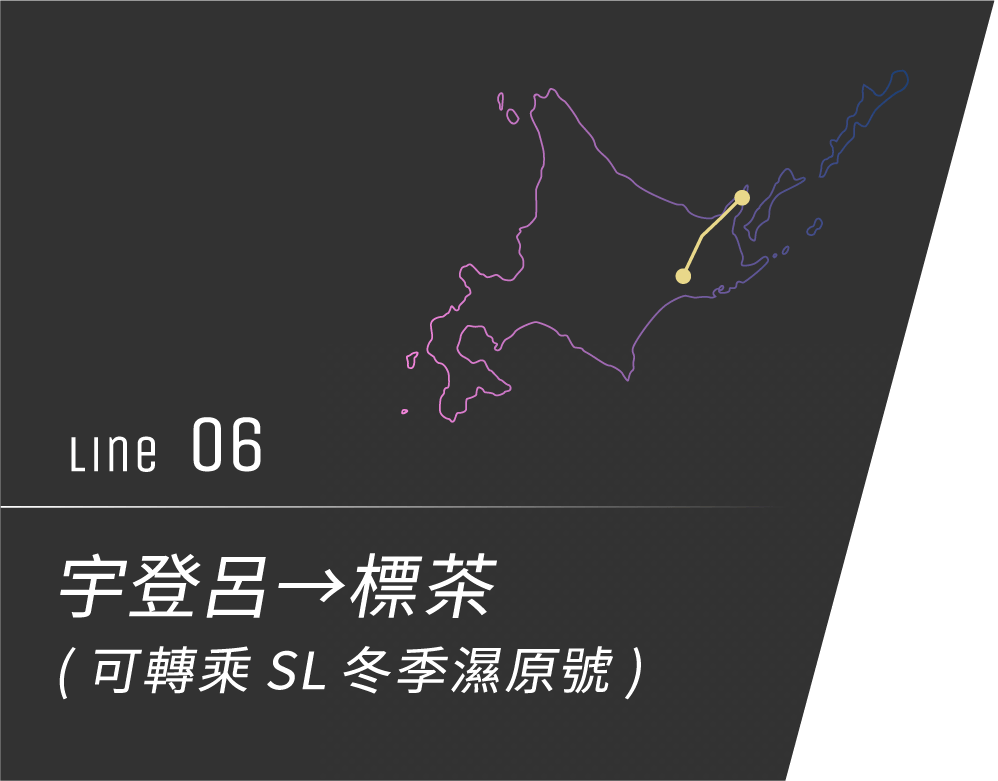No.6  阿寒 → 野付 → 中標津 → 宇登呂 → 網走