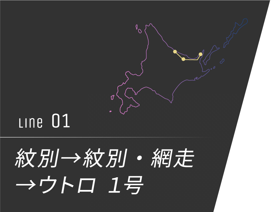 紋別→紋別・網走→ウトロ 1号