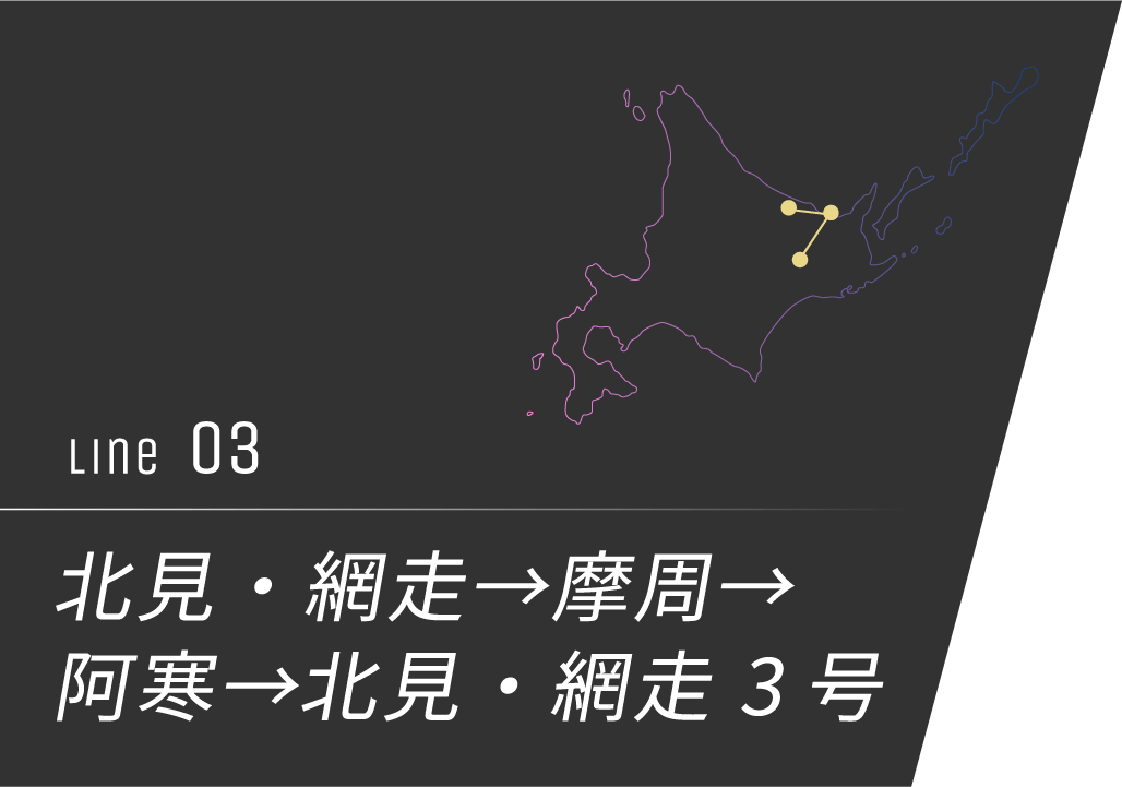 北見・網走→摩周→阿寒→北見・網走 3号