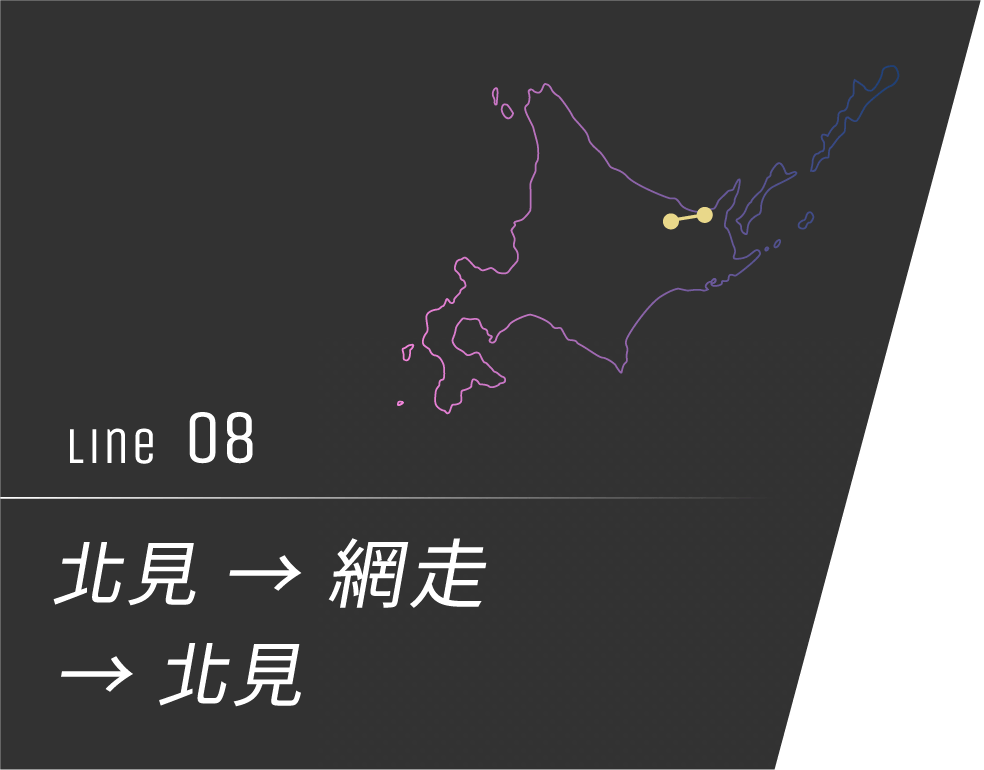 No.8 北見→網走→北見