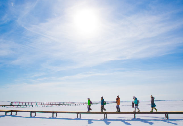 野付半島氷平線ツアー